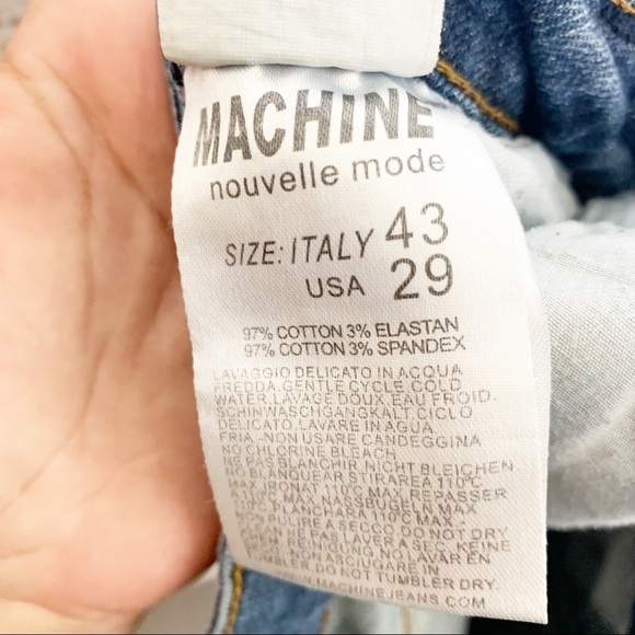 Machine Nouvelle Mode Distressed Lace Skinny Jeans Size 29 - Picture 7 of 9